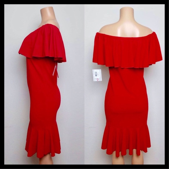 LuLaRoe Cici Mermaid Dress Small 6-8 Red - Picture 3 of 7